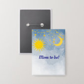 Mama zum Thema Mond und Sonnenweine Button (Vorderseite/Rückseite)