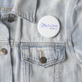 Mama zum zu sein (blaues Skript) Button (Beispiel)