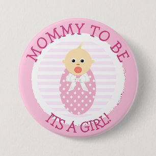 Mama zum zu sein, Rosa-neugeborener Button