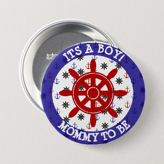 Mama zum zu sein, SeeBabypartyknopf Button (Vorne & Hinten)