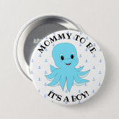 Mama zum zu sein, sein ein Junge, Babyparty Button (Vorne & Hinten)