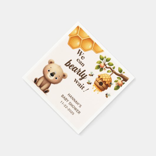 Mama zur Bee Baby Dusche Serviette (Ecke)