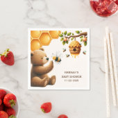 Mama zur Bienenbraun-Babydusche Serviette (Beispiel)