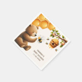 Mama zur Bienenbraun-Babydusche Serviette (Ecke)