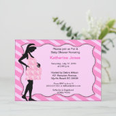 Mama zur Einladung von Babyduschen (Stehend Vorderseite)