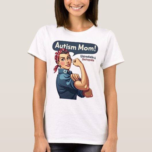 Mama zur Sensibilisierung für Autismus T-Shirt (Vorderseite)