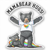 Mamabear Hugs Sticker (Vorderseite)