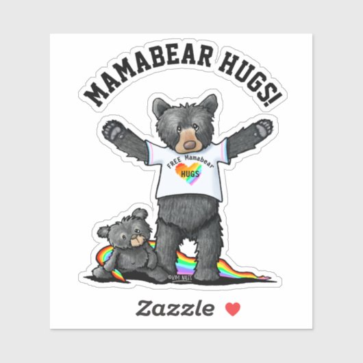 Mamabear Hugs Sticker (Blatt)