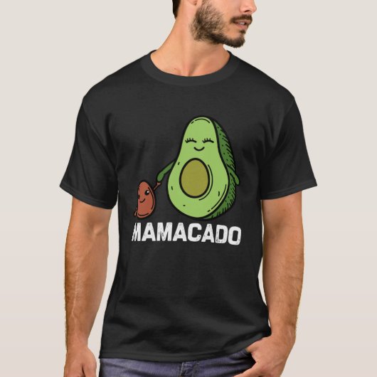 Mamacado Avocado Mama Leben Schwangerschaft Ankünd T-Shirt (Vorderseite)