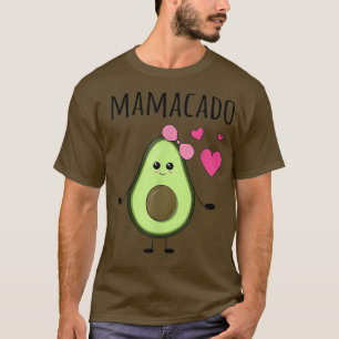 Mamacado Avocado Messy Bun Pregnant Mama Schwanger T-Shirt