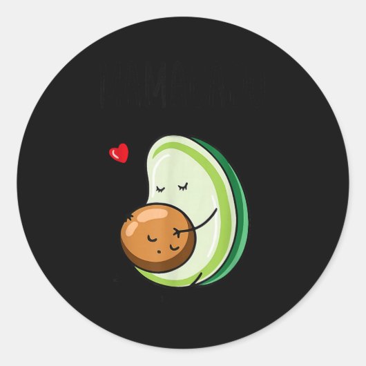 Mamacado Avocado Pregnant Mom Pregnancy Avo Runder Aufkleber (Vorderseite)