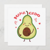 Mamacado Avocado Schwanger Mutter Einladung (Vorne/Hinten)