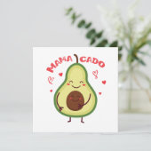 Mamacado Avocado Schwanger Mutter Einladung (Stehend Vorderseite)