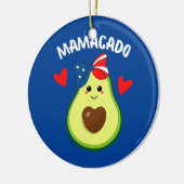 Mamacado Avocado Schwangere Mama Schwangerschaft A Keramik Ornament (Links)
