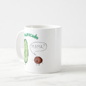 Mamacado Funny Avocado Mama Design - Niedliches Pu Kaffeetasse (Vorderseite Links)