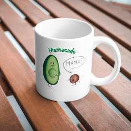 Mamacado Funny Avocado Mama Design - Niedliches Pu Kaffeetasse