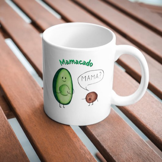 Mamacado Funny Avocado Mama Design - Niedliches Pu Kaffeetasse