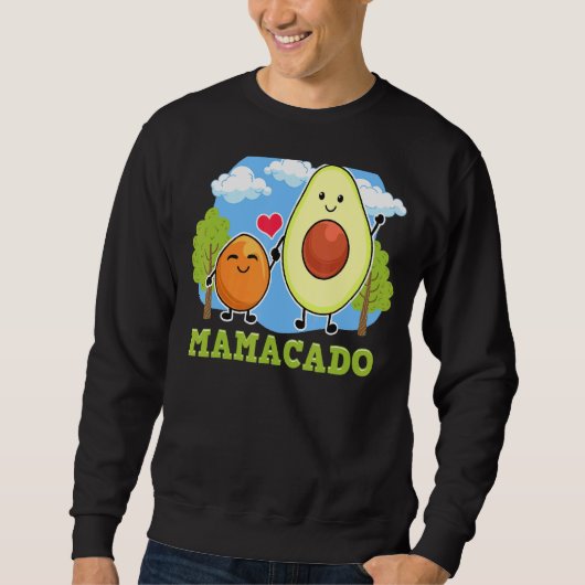 Mamacado Mama Avocado mit Samen Vegane Mama Mutter Sweatshirt (Vorderseite)