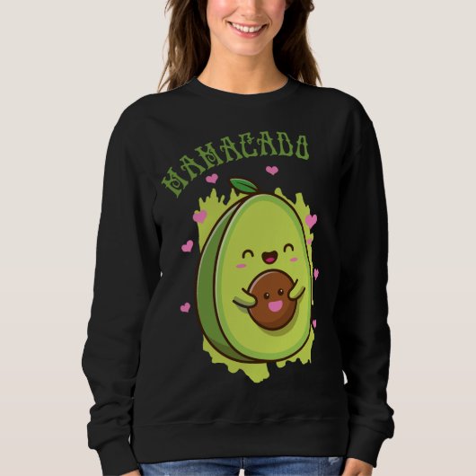 Mamacado Niedlich Avocado Funny Mama - meine Mutte Sweatshirt (Vorderseite)