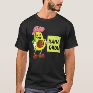 Mamacado Niedlich Avocado Schwangere Mama T-Shirt