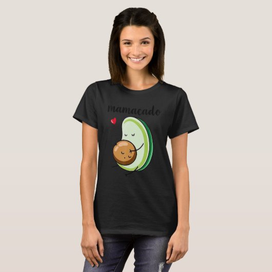 Mamacado Pregnant Avocado Pregnancy Ankündigung M T-Shirt (Vorne ganz)