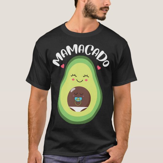 Mamacado Pregnant Avocado Pregnancy Ankündigung T-Shirt (Vorderseite)