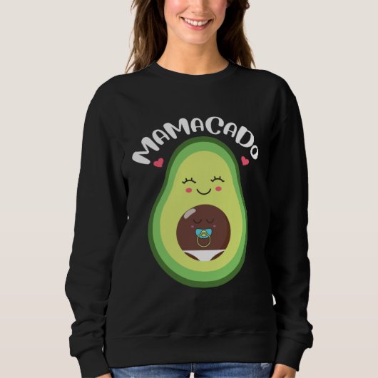 Mamacado Pregnant Avocado Pregnancy Announcement Sweatshirt (Vorderseite)