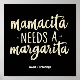 Mamacita braucht Margarita Funny Holiday Workout Poster