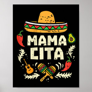 Mamacita Familie Cinco De Mayo passende mexikanisc Poster