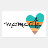 Mamacita ・ Herz der 80 Rechteckiger Aufkleber (Vorderseite)