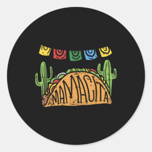 Mamacita Taco Cinco De Mayo Mothers Day Mama Funny Runder Aufkleber