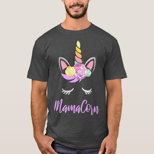 Mamacorn Blumengeschenk Niedlich für Mütter T-Shirt (Vorderseite)