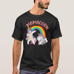 Mamacorn Dabbing Unicorn Mama & Baby Shower Mütter T-Shirt