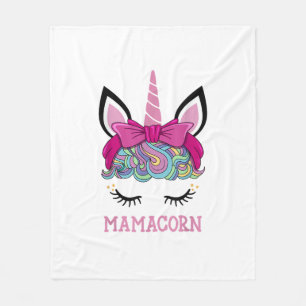Mamacorn Einhorn Mama Süß Geburtstag Muttertagsges Fleecedecke