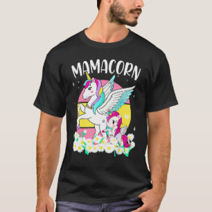 Mamacorn Niedlich Unicorn Daisy Blume für Mama Mut T-Shirt