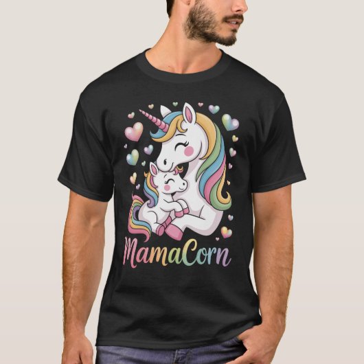 Mamacorn Unicorn Mütter Day T-Shirt (Vorderseite)