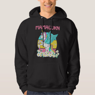 Mamacorn Vintage Süßes Einhorn Gänseblümchen Blume Hoodie