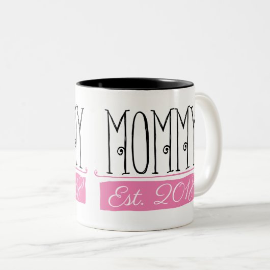 Mamaest-Geschenk-Tasse 2018 Zweifarbige Tasse (VorderseiteRechts)