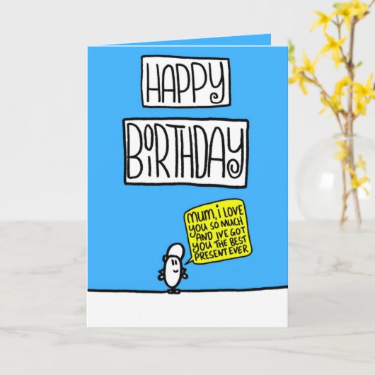 Mamageburtstagskarte Karte (Gelbe Blume)