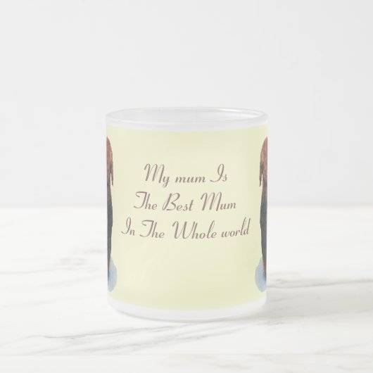 MAMAhunderealistkunst des niedlichen Mattglastasse (Mittel)