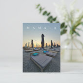 Mamaia Beach in the evening postcard Postkarte (Stehend Vorderseite)
