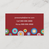 Mamainformationskarte im Rot Telefonnummerkarte (Rückseite)