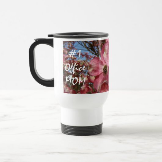 Mamakaffee-Tasse Rosa-Hartriegel-Blumen des Reisebecher (Links)