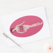 Mama'lady Ovaler Aufkleber (Umschlag)