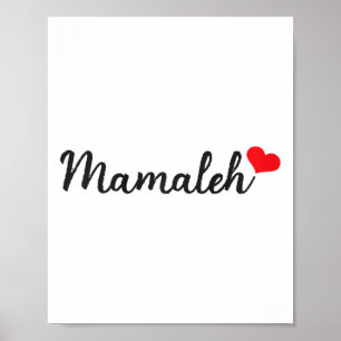 Mamaleh für jüdische Mutter Hanukkah Muttertag Chr Poster