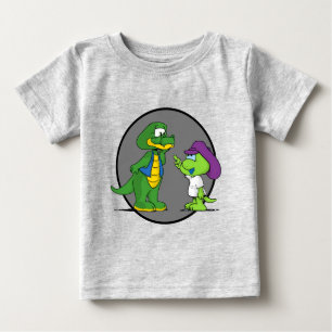 MAMAMACANZ   Green Alligator & Chameleon Baby T-shirt