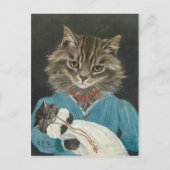 Maman et bébé Chat Postkarte (Vorderseite)