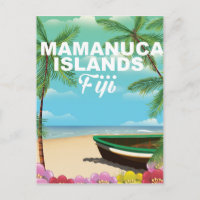 Mamanuca-Inseln, Fidschi-Vintages Urlaubsposter