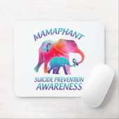 Mamaphant Suizidpräventionsbewusstsein Mama Elepha Mousepad (Mit Mouse)