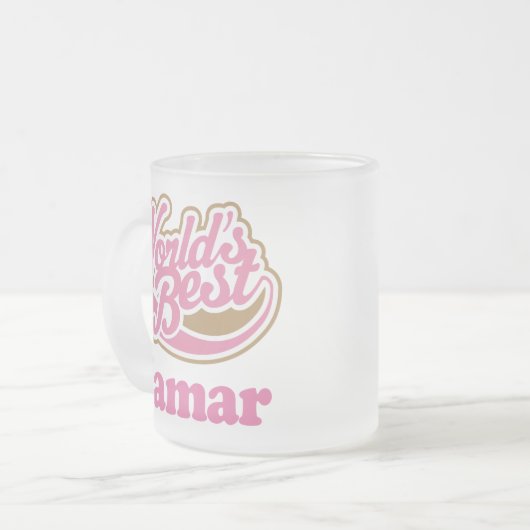 Mamar Geschenk-Rosa Mattglastasse (Vorderseite Links)